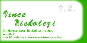 vince miskolczi business card